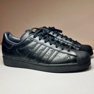 adidas Superstar Allover Debossed Trefoils - Black - Size 12 - Worn Once No Box